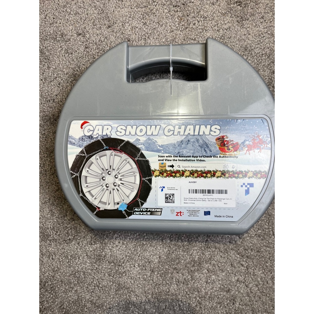 AUVEBY Auto-Fixing Car Snow Tire Chains Set of 2 XM-100 for Passenger Cars & SUV